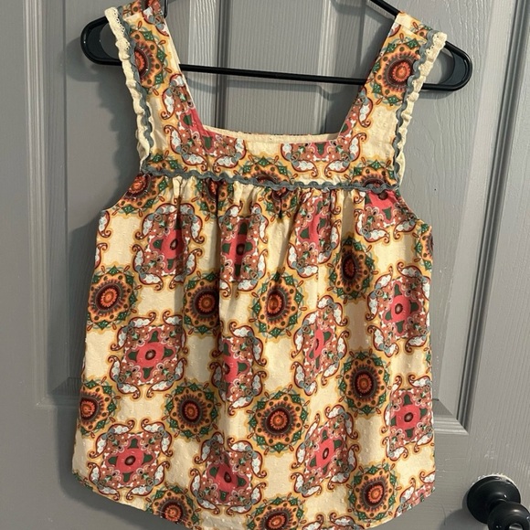 Anthropologie Let Me Be Abstract Ruffled Tank - Picture 2 of 6